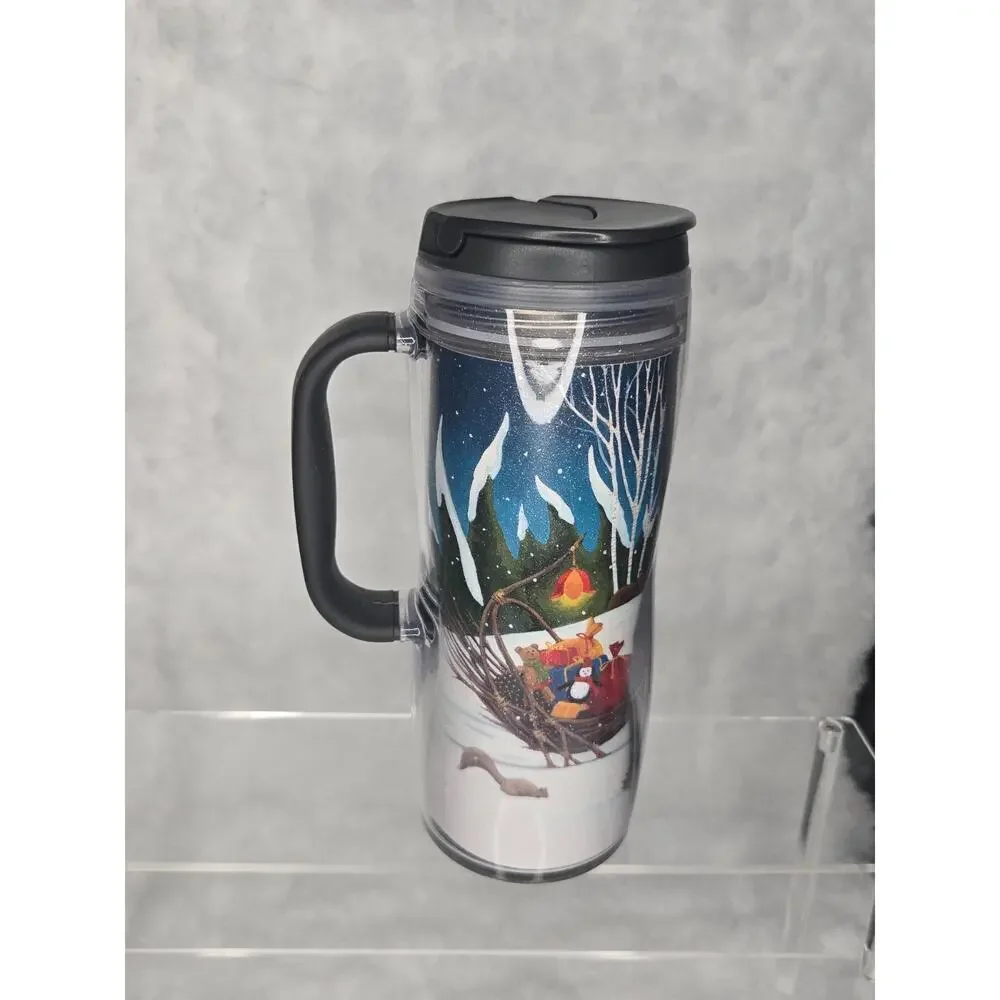 Starbucks 2008 Christmas Holiday Travel Mug Tumbler Coffee Cup With Lid